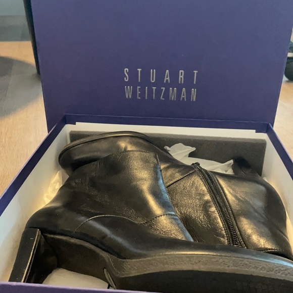 Black Stuart Weizmann heeled ankle boots - Picture 1 of 6